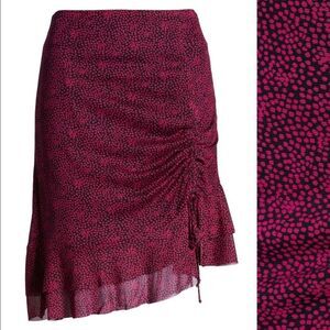 NWOT 4SI3NNA Terry Y2K Ruched Ruffle Hem Skirt S